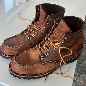 Mens Red Wing Heritage 6” Roughneck in Copper Leather - Size 8  like NEW